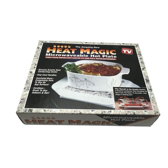 Vintage Microwaveable Hot Plate The Original Keep It Hot  As Seen On TV In Box - Picture 1 of 4